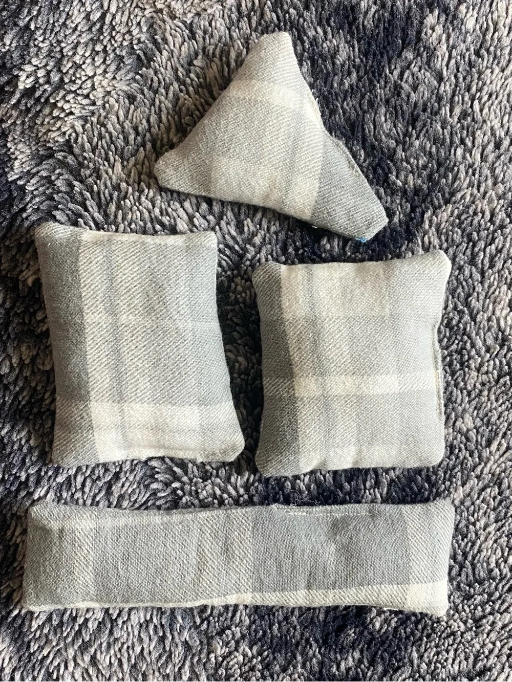 Handmade grey white
