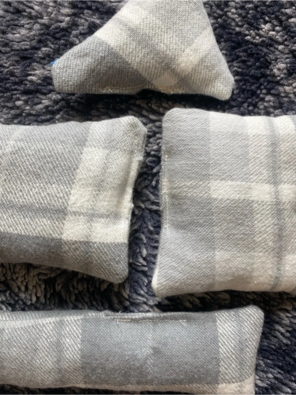Handmade grey white