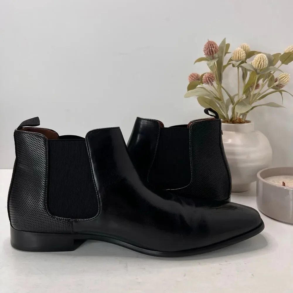 Tommy Hilfiger Sesame Chelsea Pull On Boots Black Memory Foam Men 13 Tried On