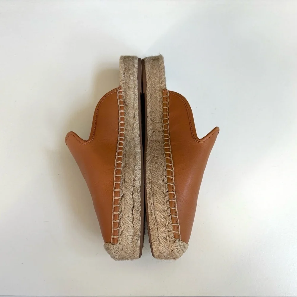 J. Crew Leather Espadrille Mules Size 8