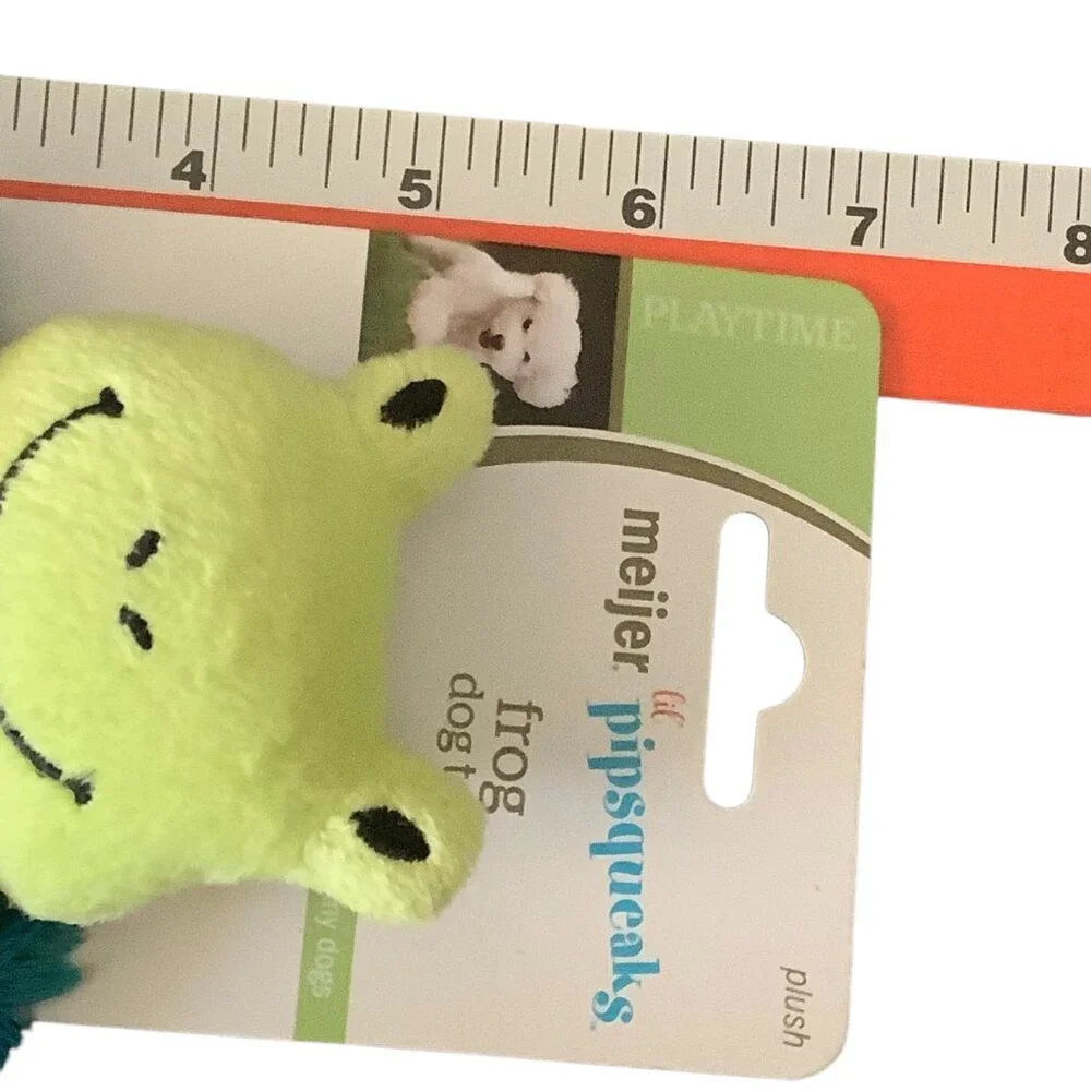 Meijer Lil Pipsqueaks Plush Frog‎ Dog Toy 5