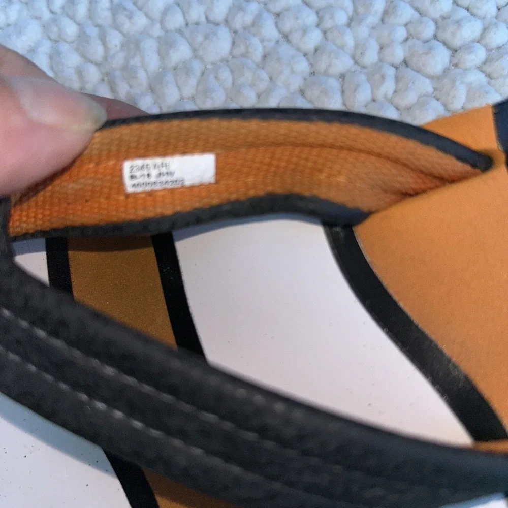 Reef Kids Flip Flops Orange White Black Striped Thong Sandals Size 13/1