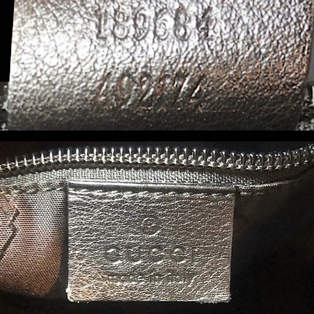 GUCCI Hysteria Black Leather Oversized Gucci Supreme Messenger Bag