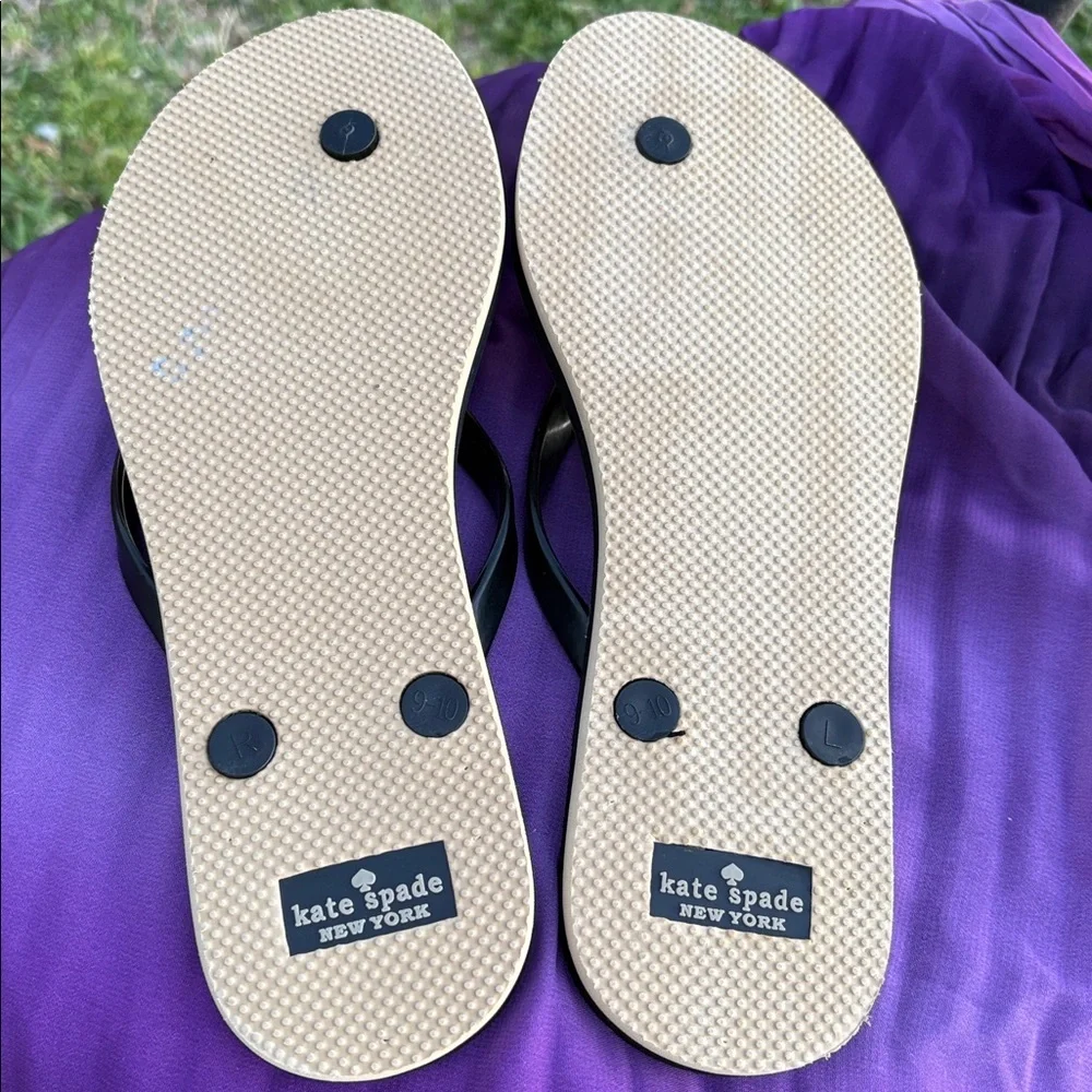 Kate Spade Leopard Print Black and Tan Sandals