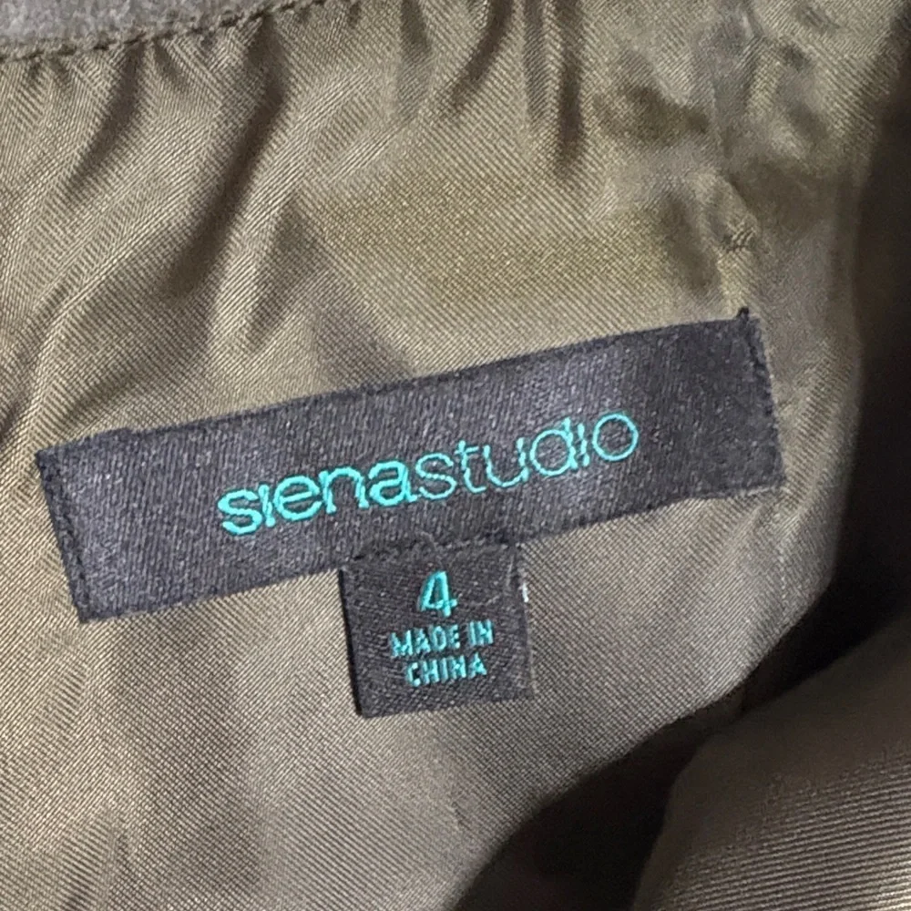 Siena Studio leather Dark Olive A-Line Skirt
