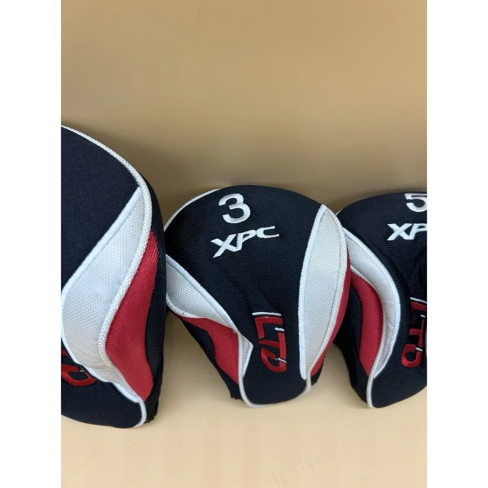 LTD XPC Golf Club HeadCovers Lot Of 4 Driver Fairway Wood Hybrid 1 3 5 Black Red