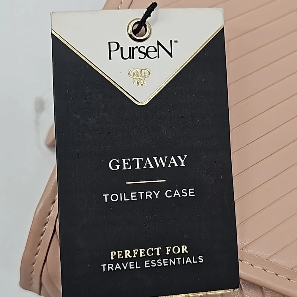 PurseN‎ Getaway Hanging Toiletry Case with Pouch in Petal Rose Color