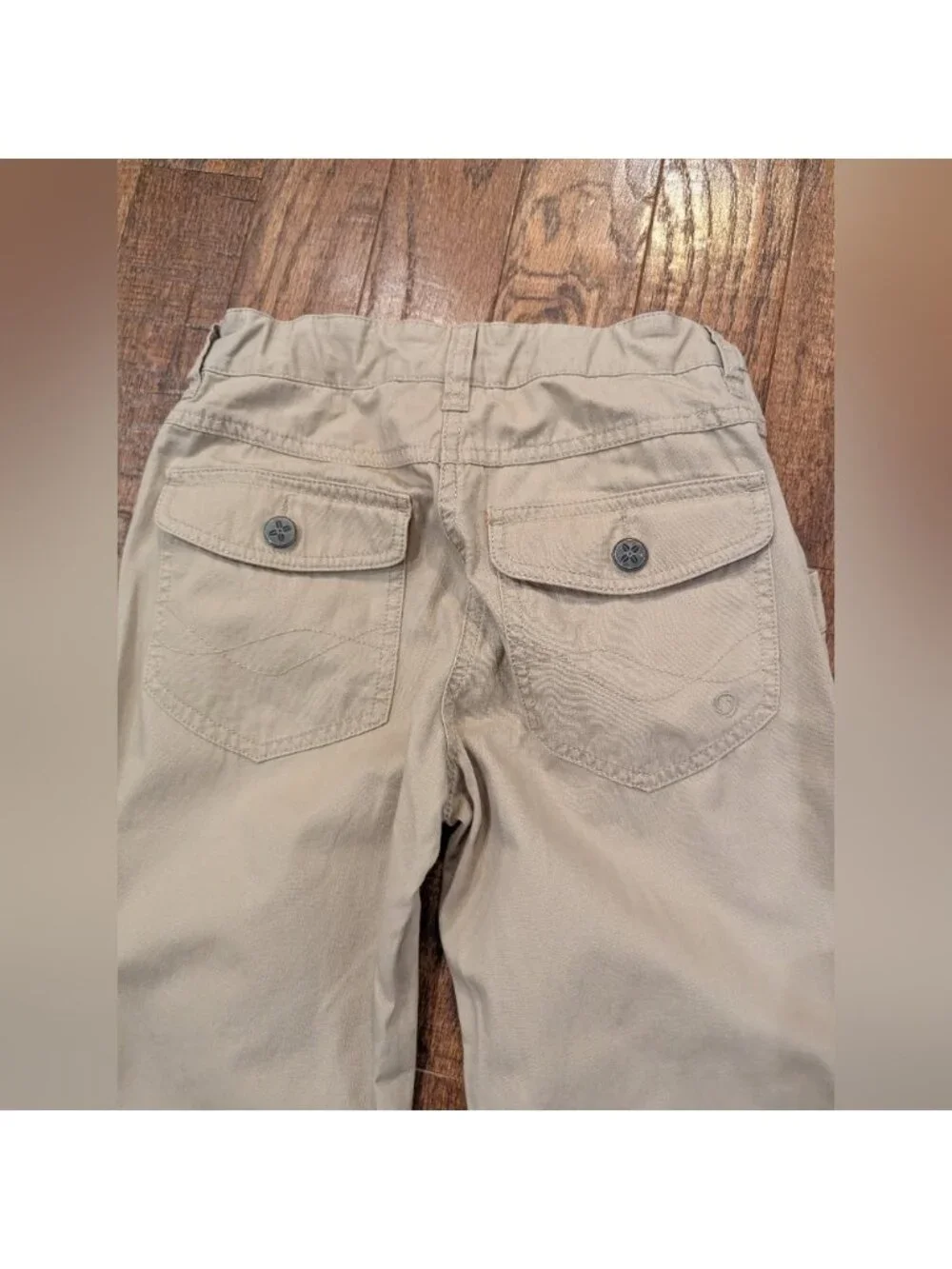 MEC Sienna Cotton Pants Tan Girls Size 10 Adjustable Waist