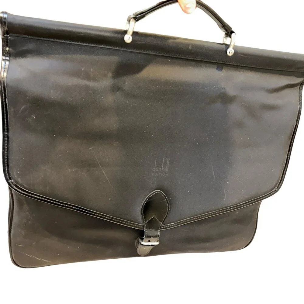 Dunhill black leather