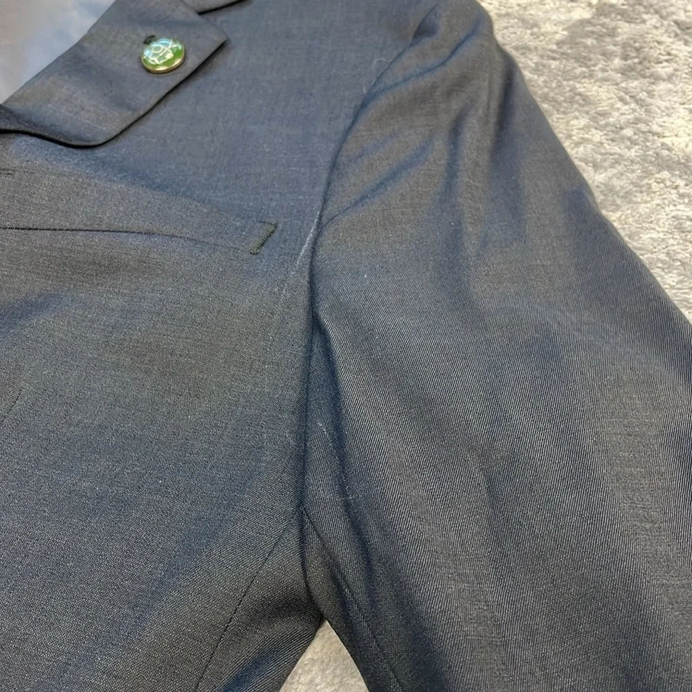 New Cricketeer Dallas Slim Fit Wool Blend Suit Charcoal Gray Business Sz 46R
