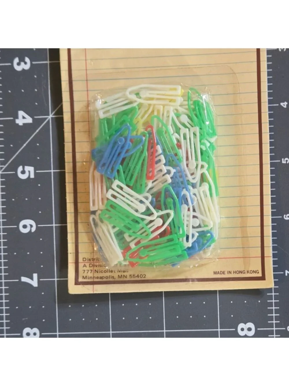100 Assorted Plastic Clips Multi Color New Old Stock Vintage Target Office