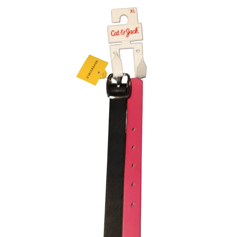 Cat & Jack Children's Reversible Belt Black Hot Pink Girl's XL New with Tags NWT