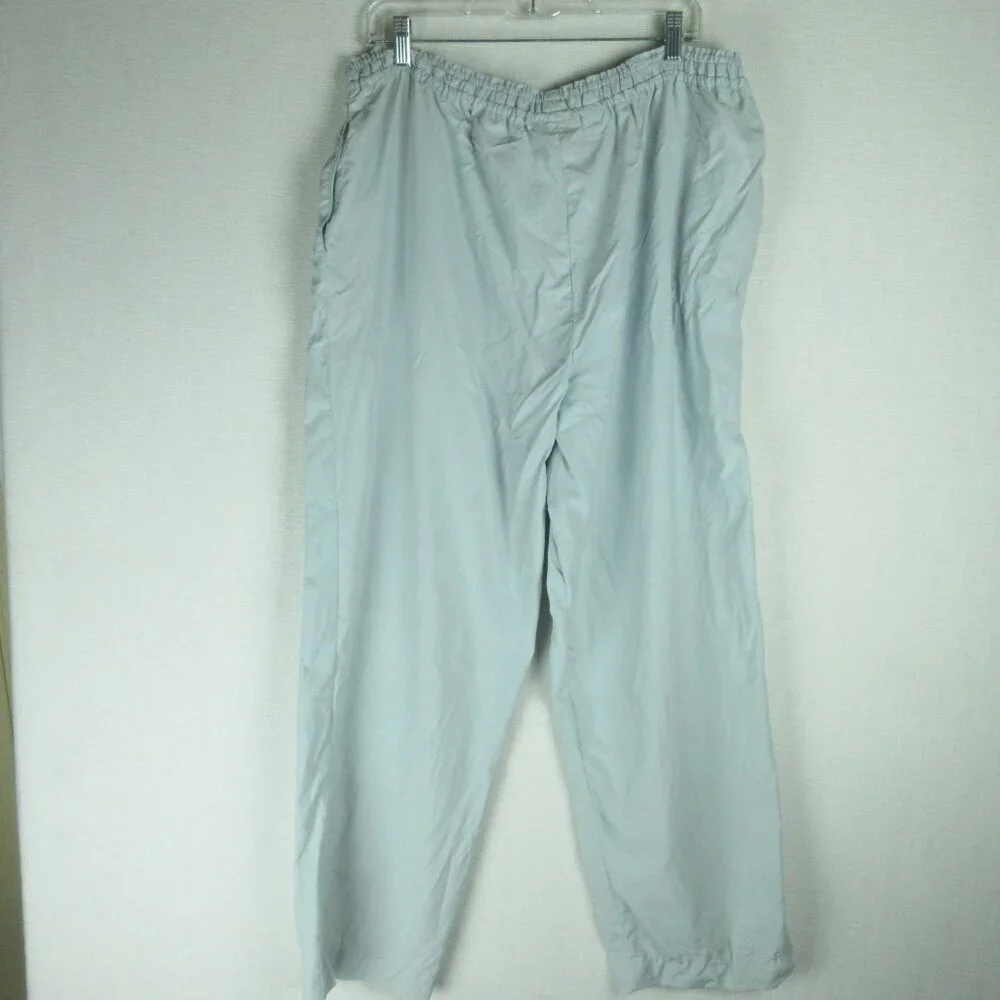 Rafaella Silk Drawstring Ankle Pants Size 2X Powder Blue