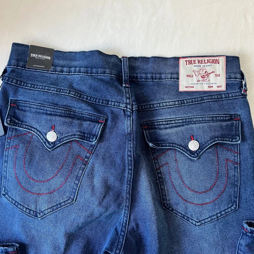 True Religion Ricky‎ Relaxed Straight Jeans Medium Rustic Barn Wash W33 L34 Y2K