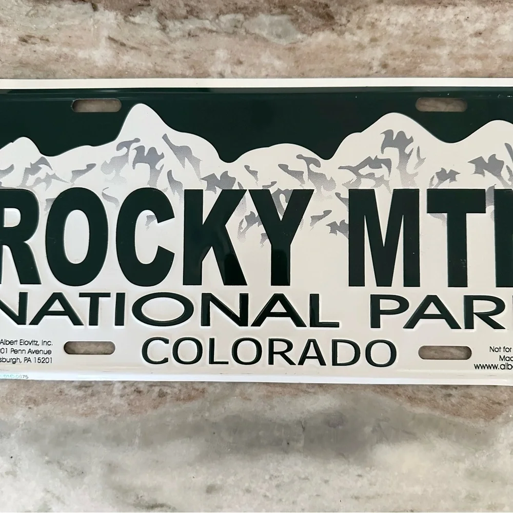 Rocky Mountain National Park Colorado License Plate Souvenir/ Novelty Gift