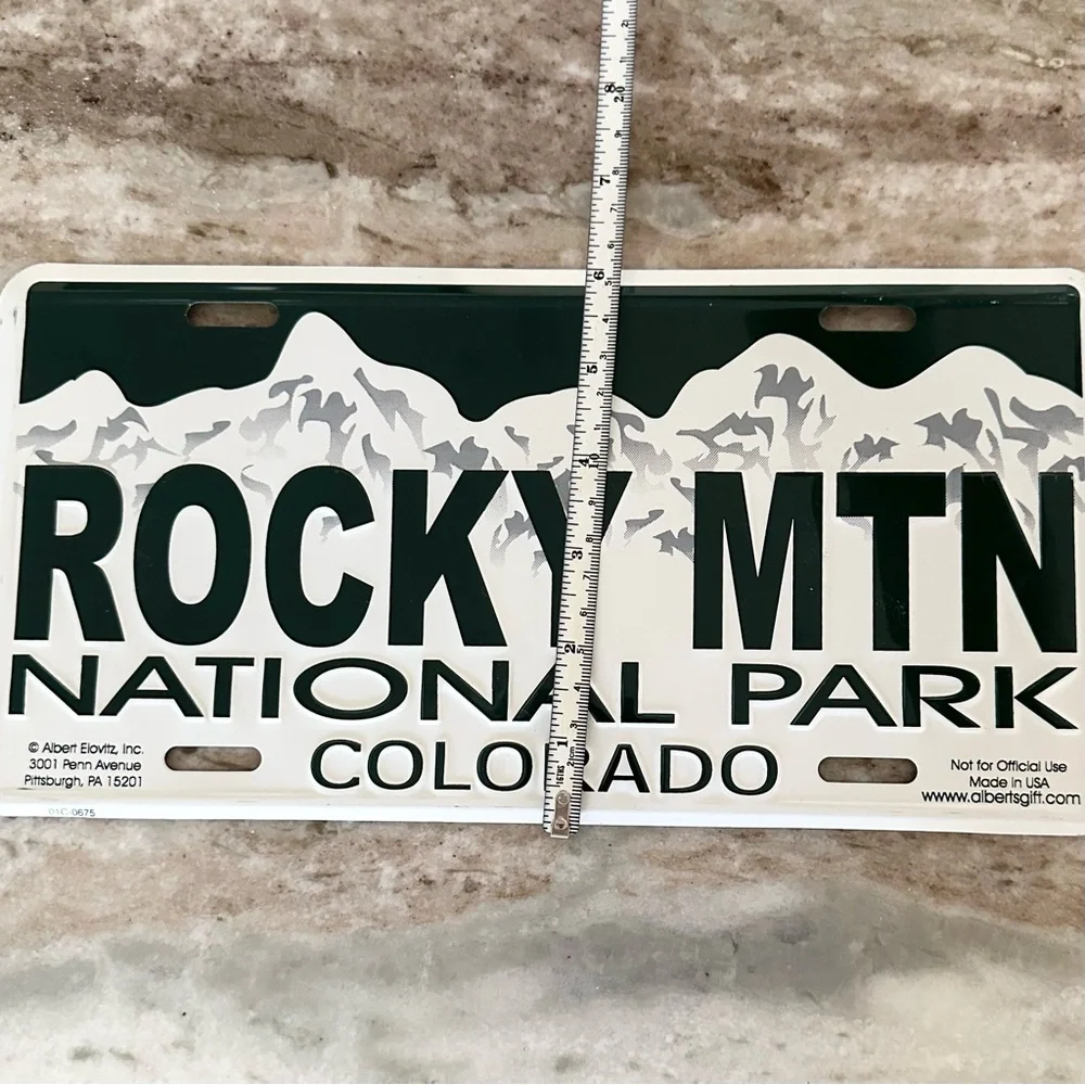 Rocky Mountain National Park Colorado License Plate Souvenir/ Novelty Gift