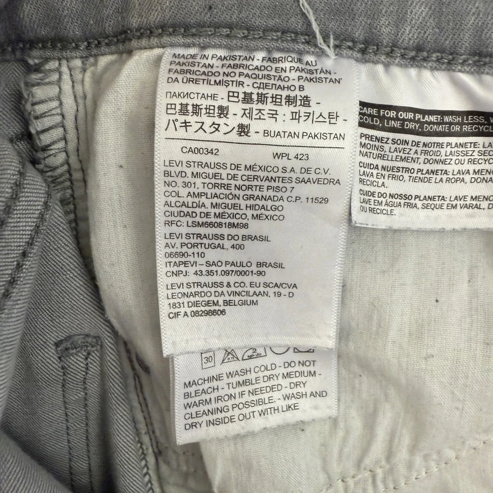 Levi's Mile High Super Skinny Grey Wash Jeans‎ Men's Size 32