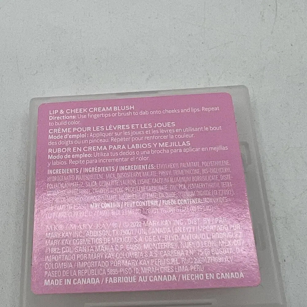 Mary Kay Fresh Lip Cheek Cream Blush PEACH SHIMMER .11 oz FULL SIZE 203689 NEW