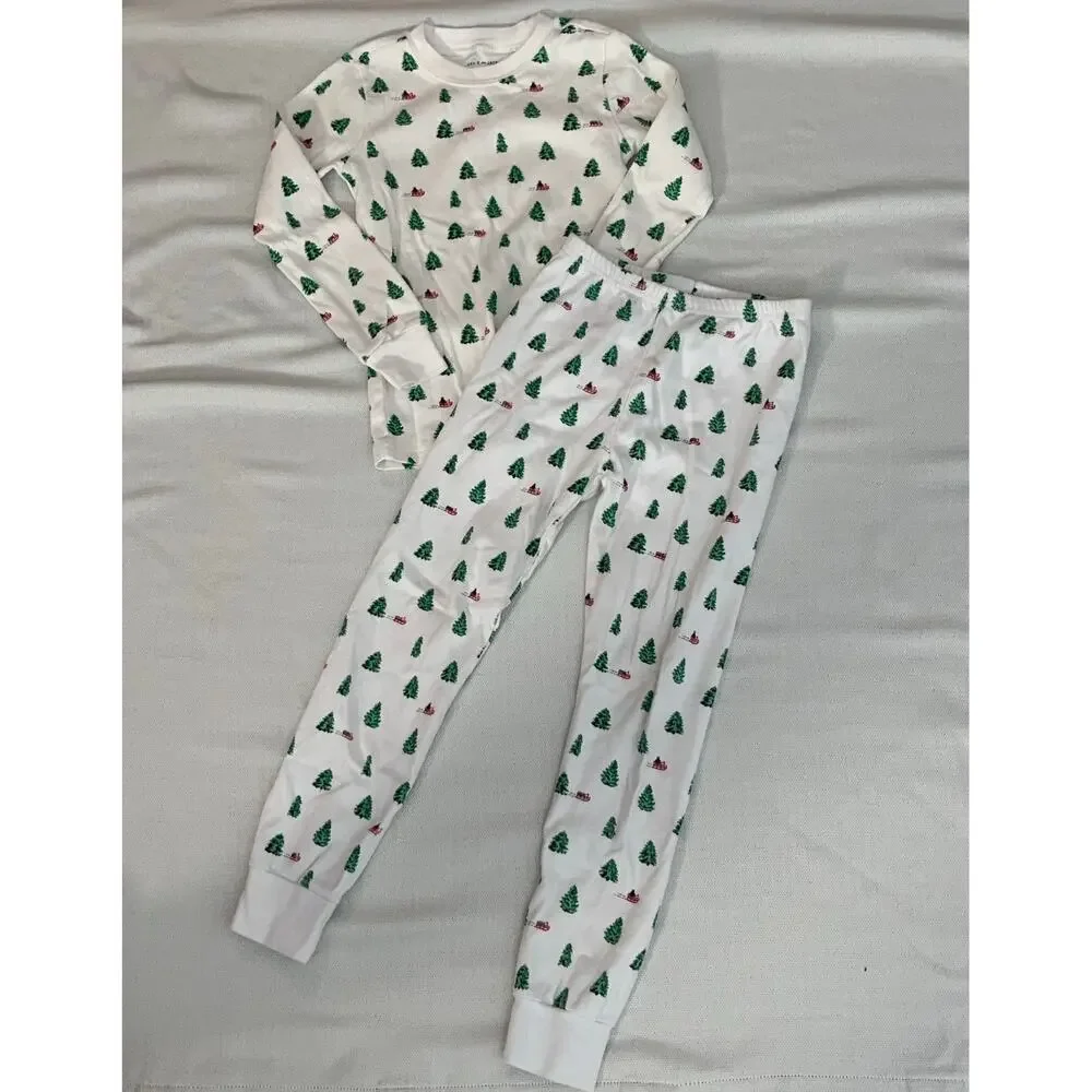 JANIE & JACK CHRISTMAS TREE & SLEDS PJS‎ SIZE 7