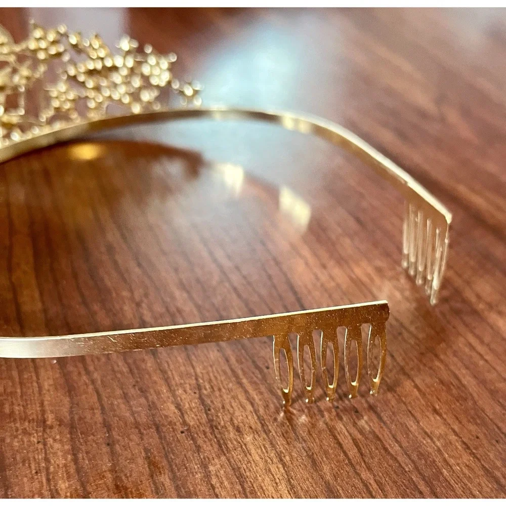 20‎ Year Birthday-Work Anniversary Celebrate Crown Gold Rhinestone & Stars
