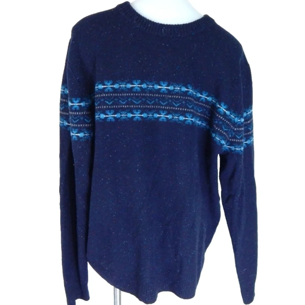 J. Crew Speckled Wool Fair Isle Sweater