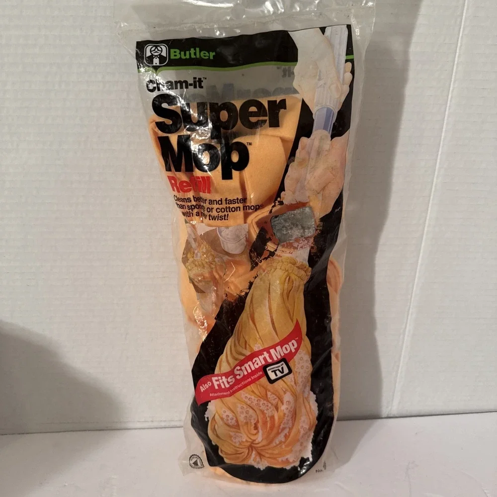Butler Cham-It Super Mop Refill No. 2595 VTG New Sealed‎