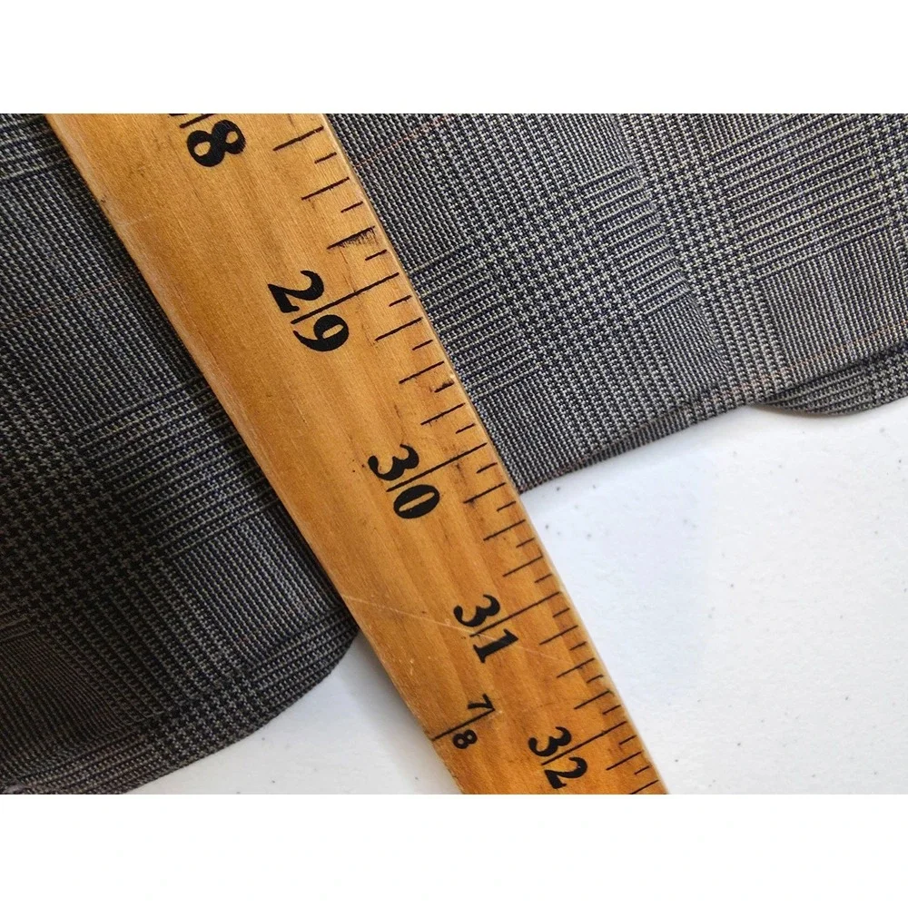 Jos A Bank Blazer Jacket Mens 40R Gray Sports Coat 2 Buttons‎ Wool Glenplaid