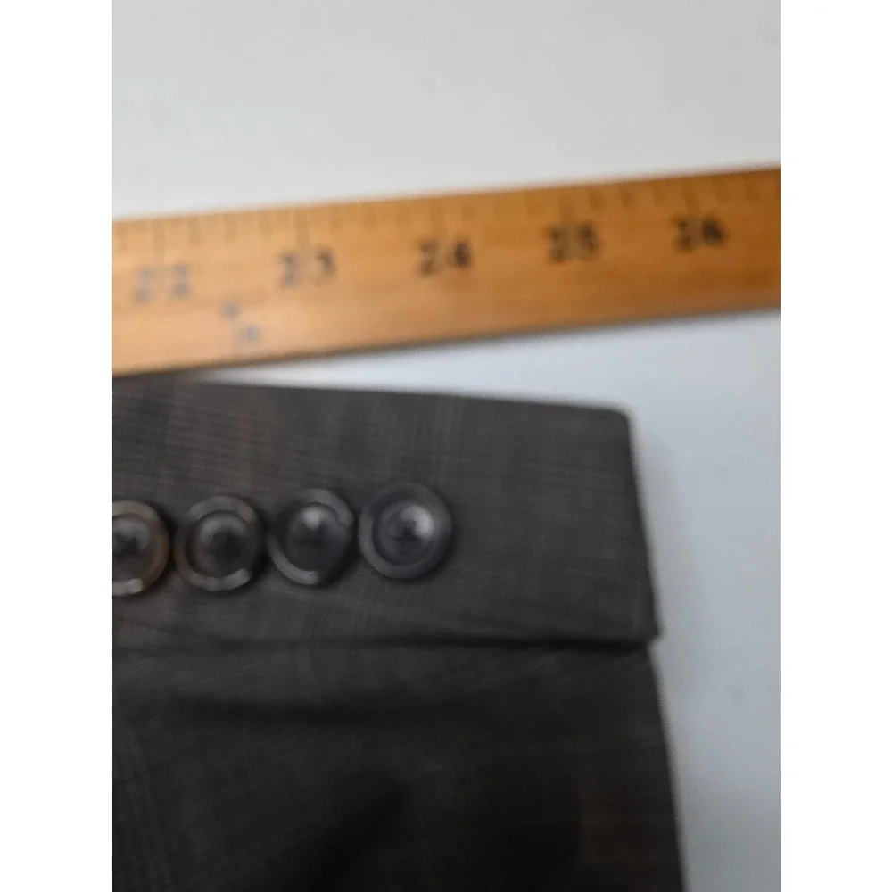 Jos A Bank Blazer Jacket Mens 40R Gray Sports Coat 2 Buttons‎ Wool Glenplaid