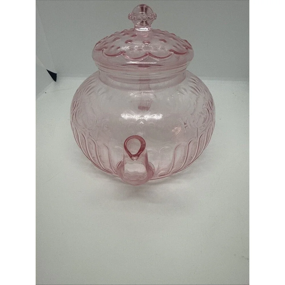 Target Bullseye's Playground Pink Glass Teapot with Clear Infuser Basket & Lid
