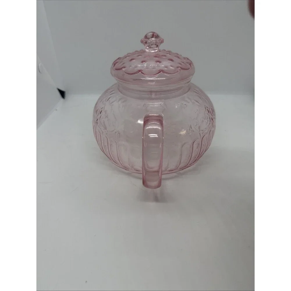 Target Bullseye's Playground Pink Glass Teapot with Clear Infuser Basket & Lid