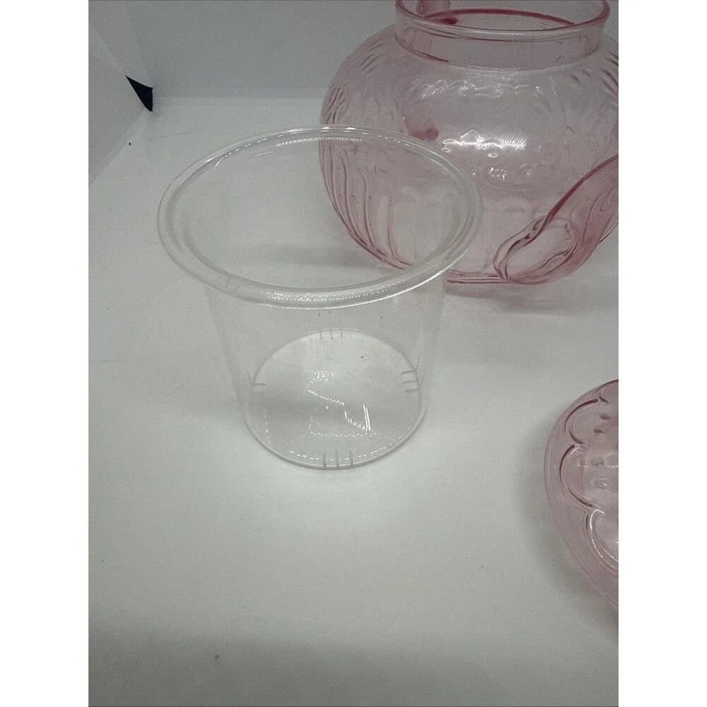 Target Bullseye's Playground Pink Glass Teapot with Clear Infuser Basket & Lid