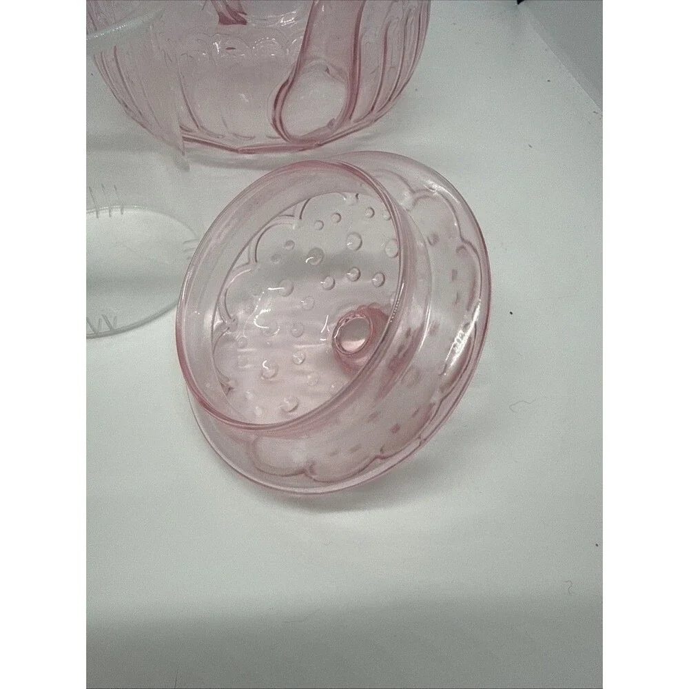 Target Bullseye's Playground Pink Glass Teapot with Clear Infuser Basket & Lid