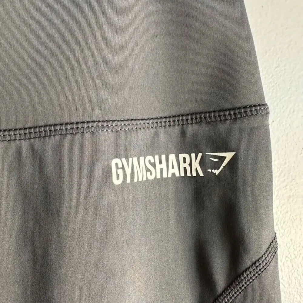 Gymshark‎ High Rise Cropped Leggings Women's S Dark Grey Activewear