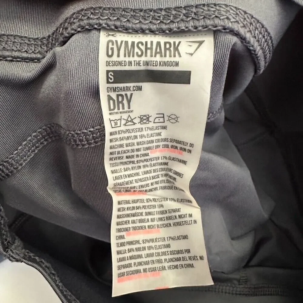 Gymshark‎ High Rise Cropped Leggings Women's S Dark Grey Activewear