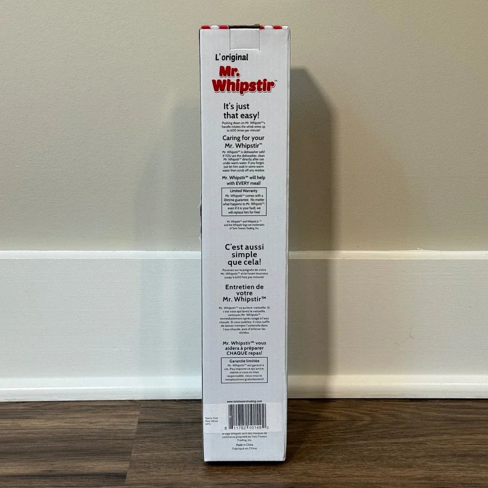 NIB The Original‎ Mr. Whipster Kitchen Whisk Hand Blender Mixer