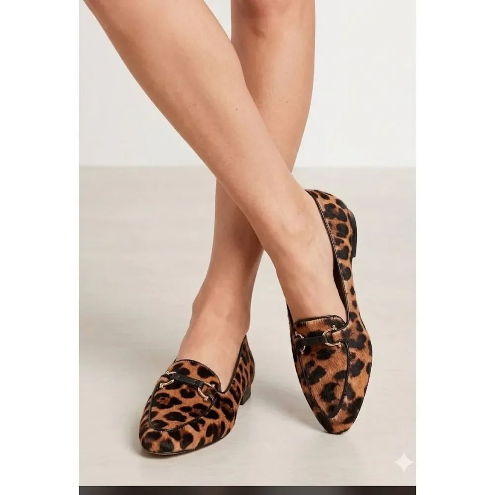 Talbots Driving Flats Sz 8 1/2 Leopard