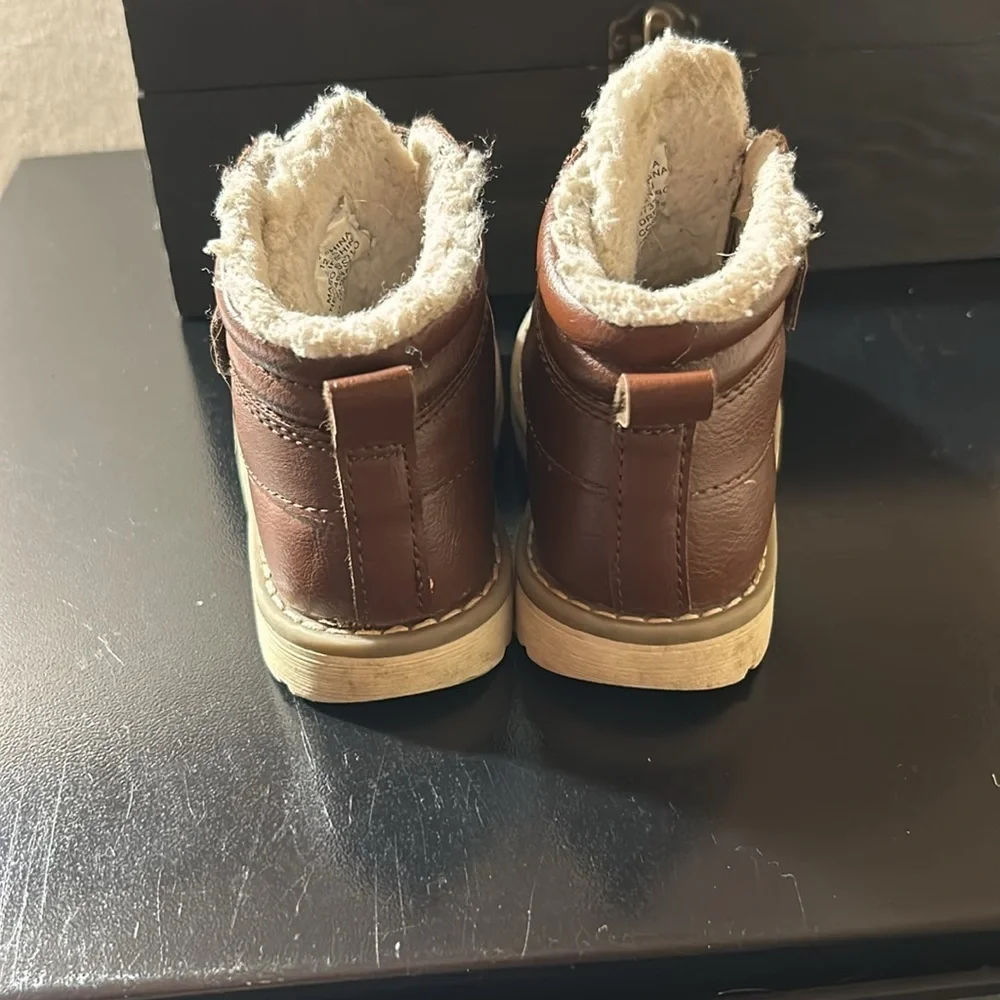 Baby Brown Leather Boots Size 5