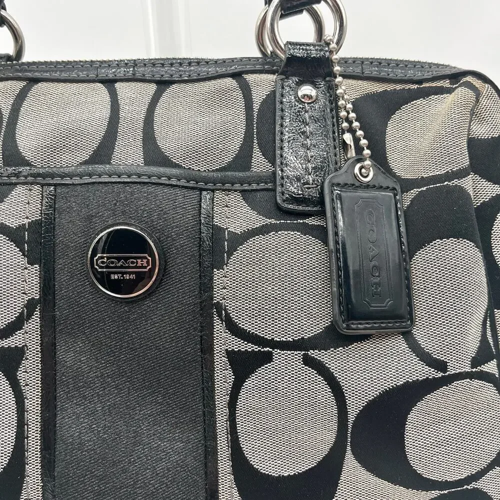 COACH Signature Satchel, Black
