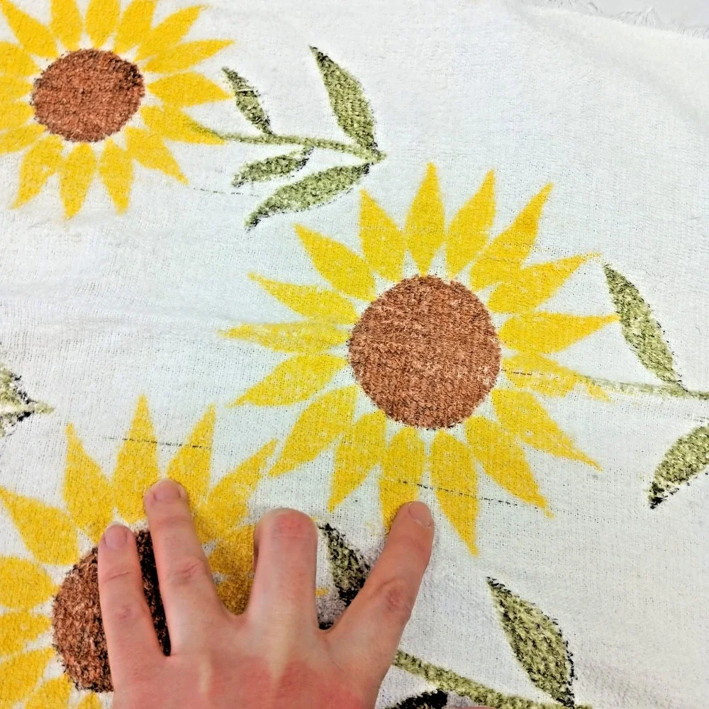Cannon‎ Vintage Hand Towels Floral Set of 4 All Cotton Made in USA 14X21 Retro