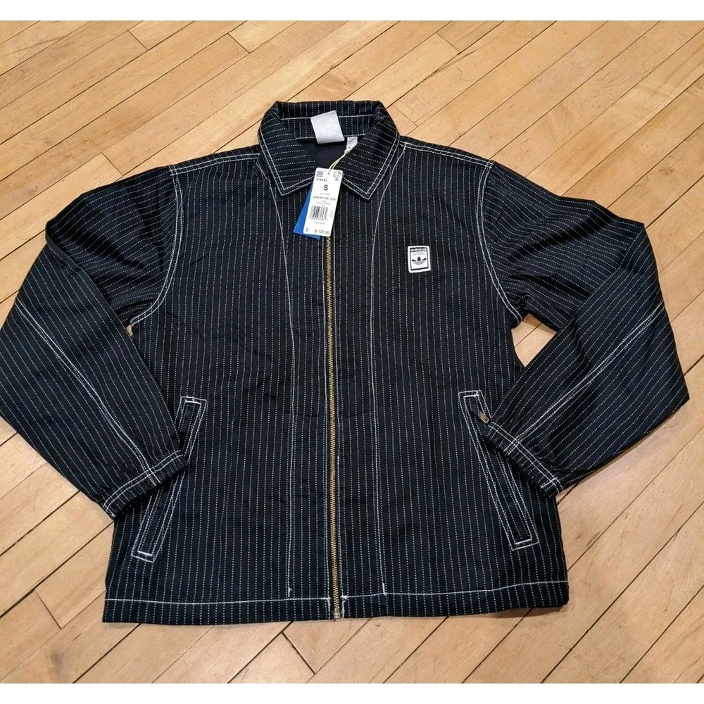 adidas Originals Wabash‎ Nylon Coach Jacket Black Full-Zip Men's Small NWT