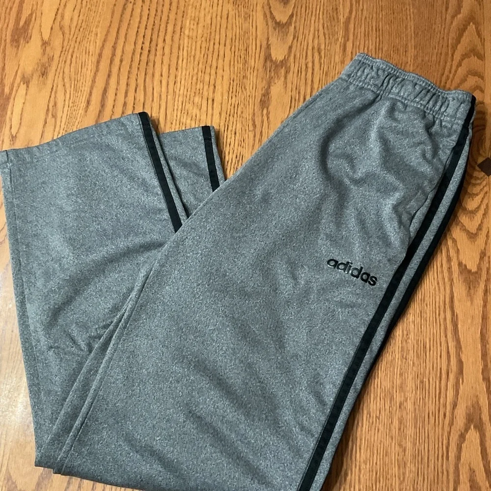 Adidas Gray Men's Pants with drawstring size medium