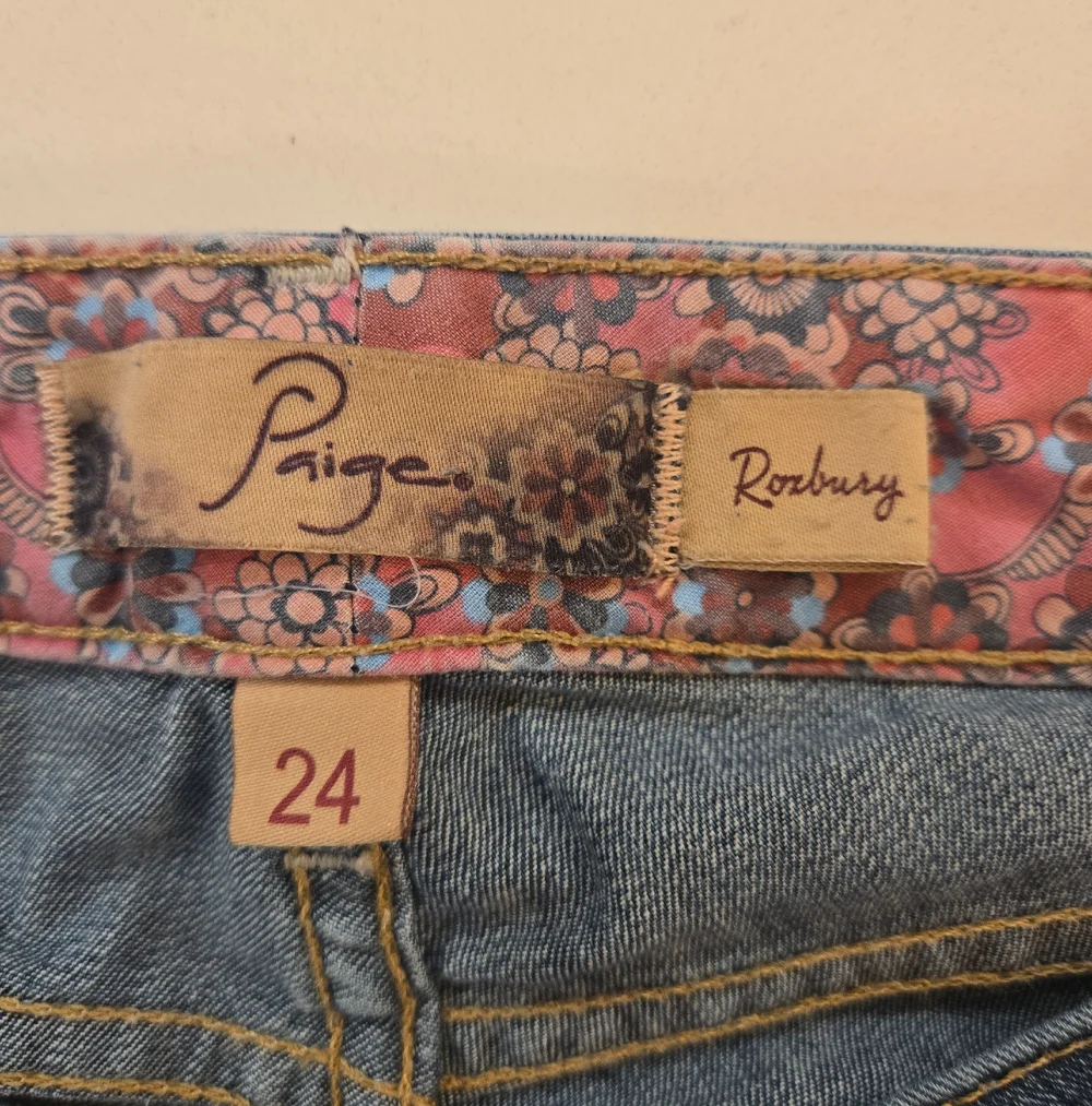 VTG Y2K Paige Low Rise Stretch Denim Blue Capri Jeans Zipper Size Womens 24 USA