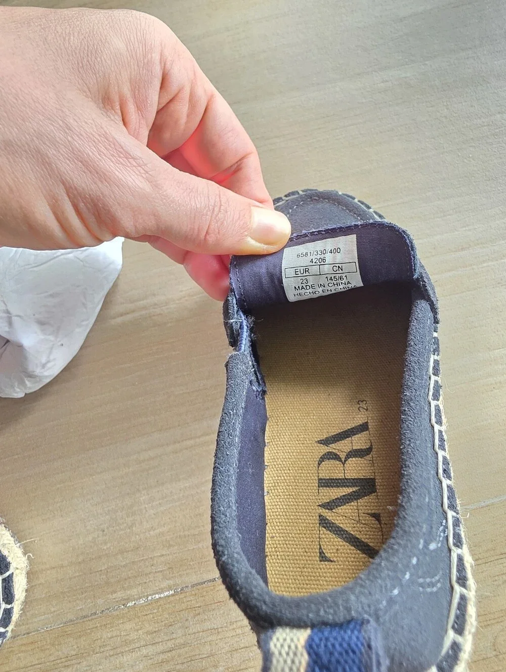 NEW Zara Baby Navy Espadrille Loafers | EU 23 / US 6.5
