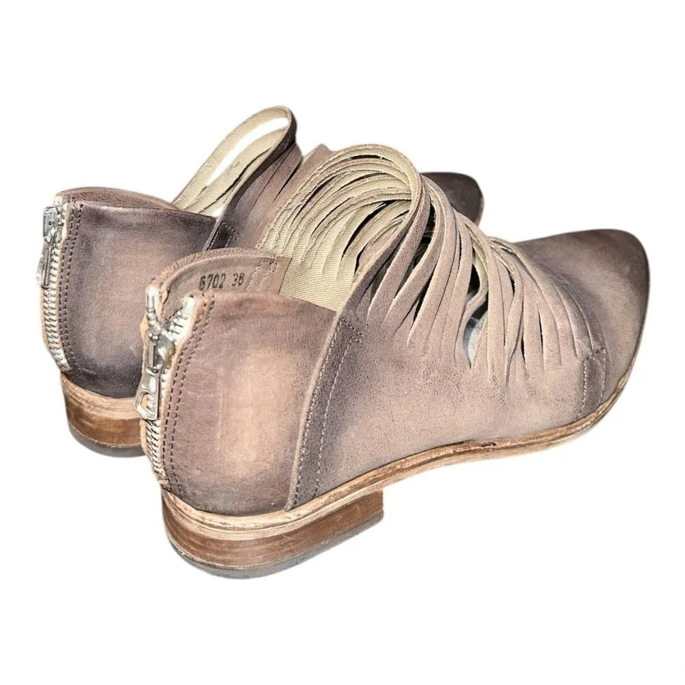 Free People Women's Lost Valley Brown leather Ankle Boots size EU 38