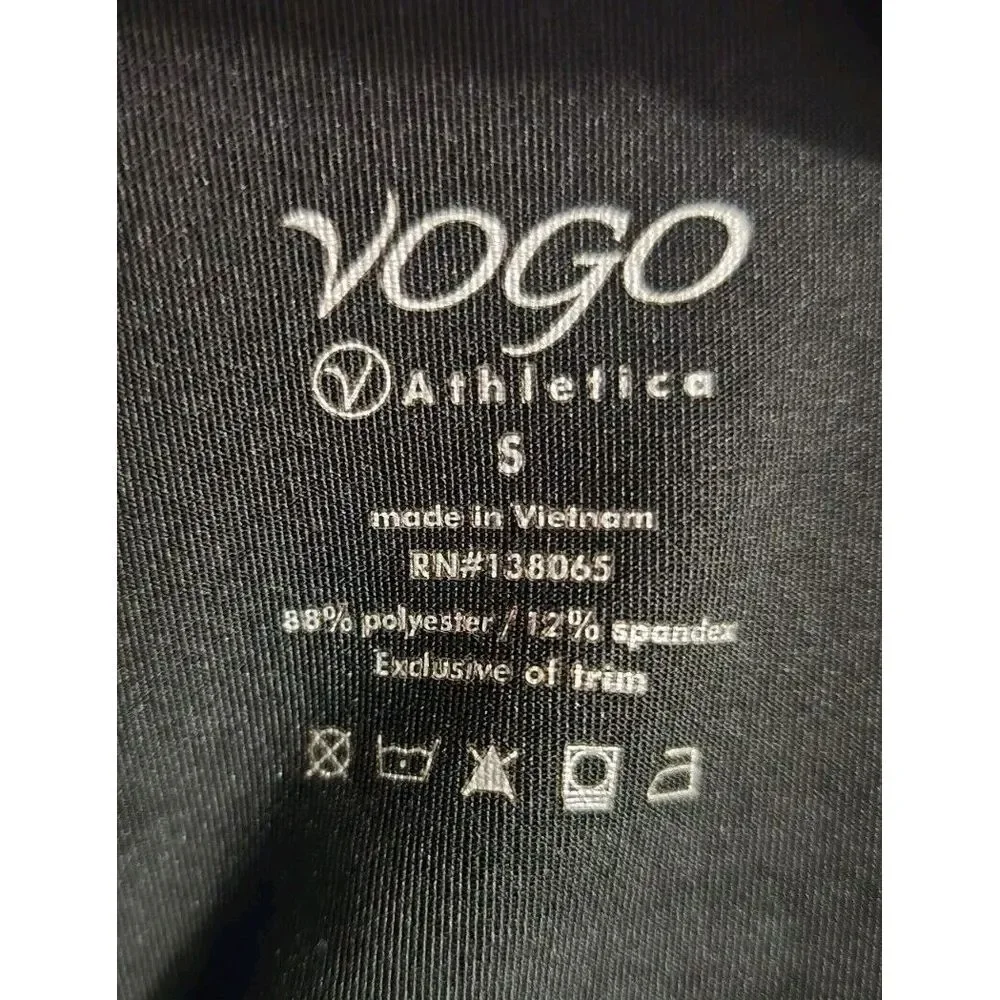 VOGO ATHLETICA Black White Gray YOGA Mesh RUNNING Small‎