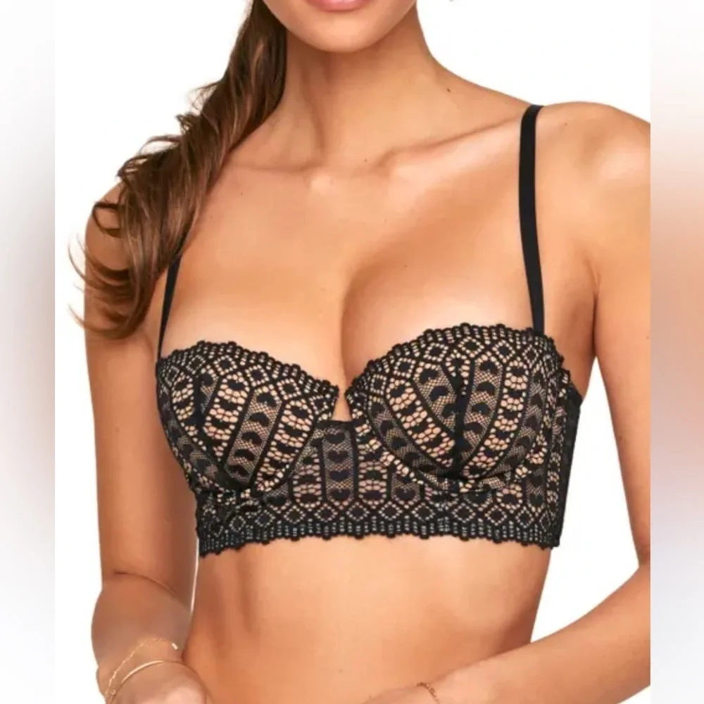 ADORE ME Nymphodora‎ Contour Balconette Black Bra Romantic Feminine Lingerie