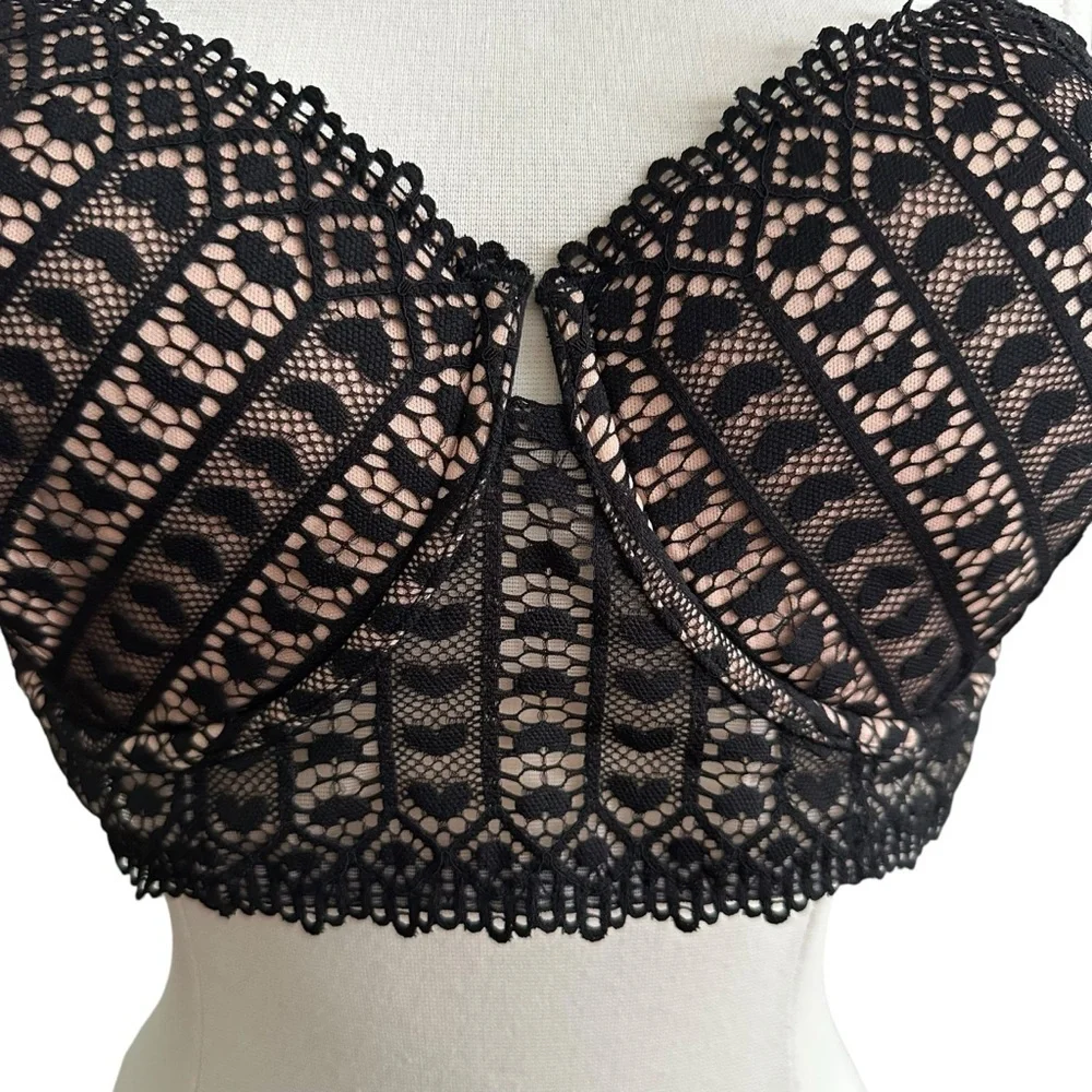ADORE ME Nymphodora‎ Contour Balconette Black Bra Romantic Feminine Lingerie
