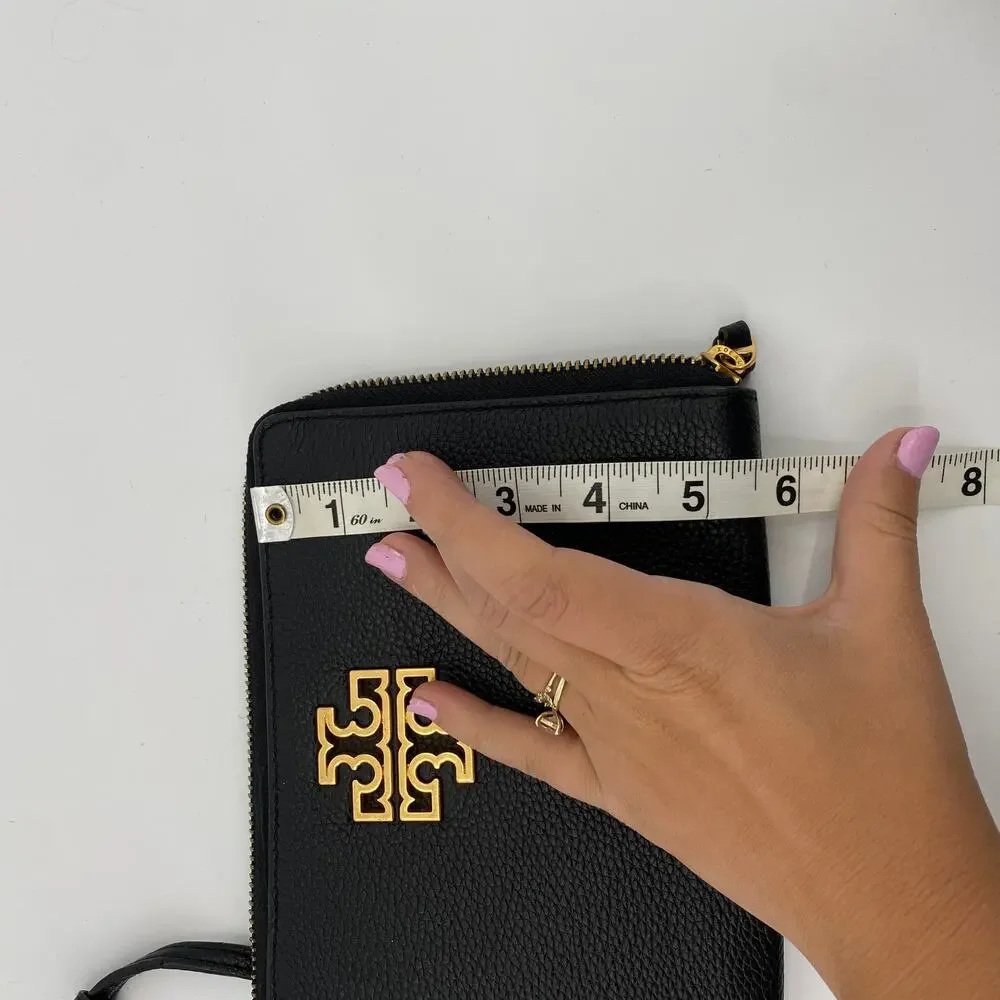 Tory Burch Wristlet Large Zip Pouch Black