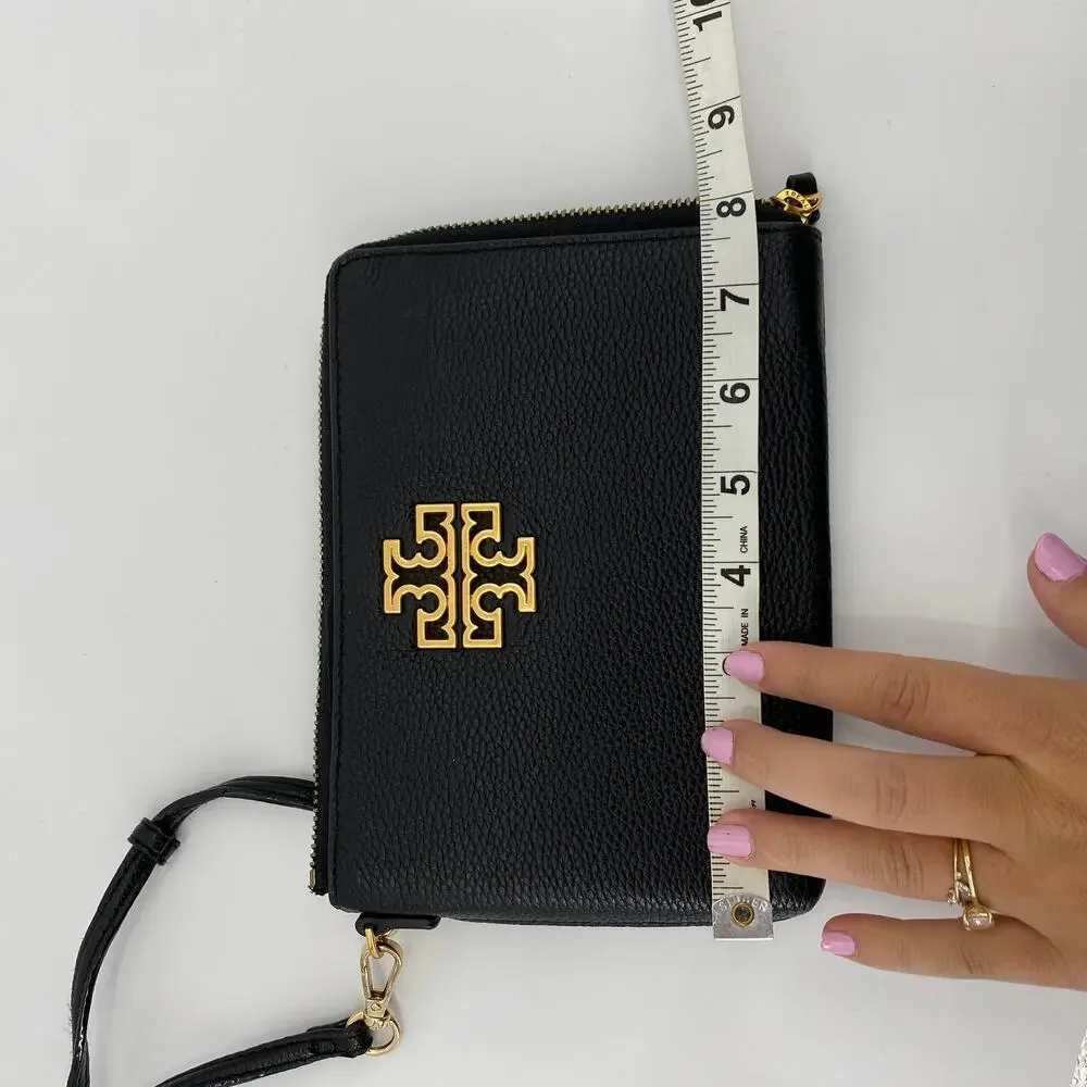 Tory Burch Wristlet Large Zip Pouch Black
