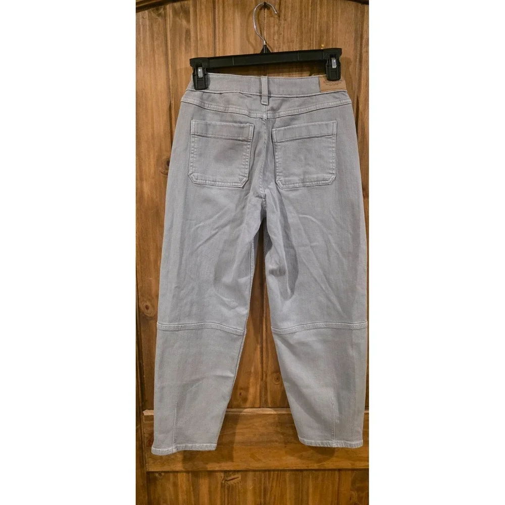 Abercrombie Jeans Girls 11/12 Gray High‎ Rise Balloon Denim Tapperd Skater